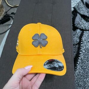 Yellow Black Clover golf hat